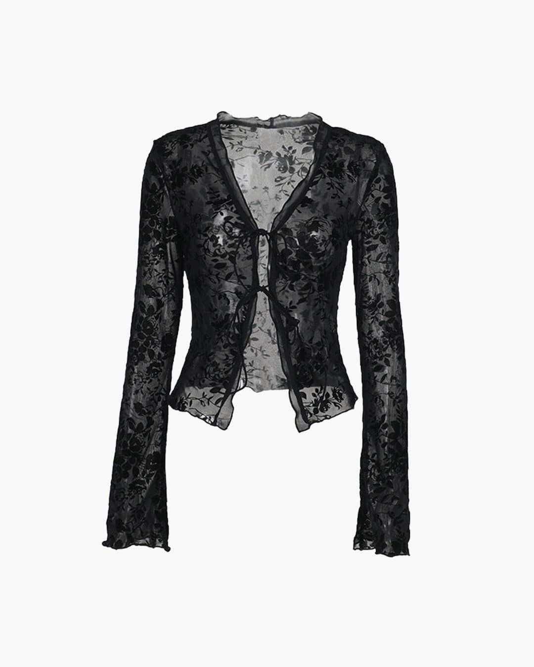 Blusa in pizzo Rachel con nodo frontale