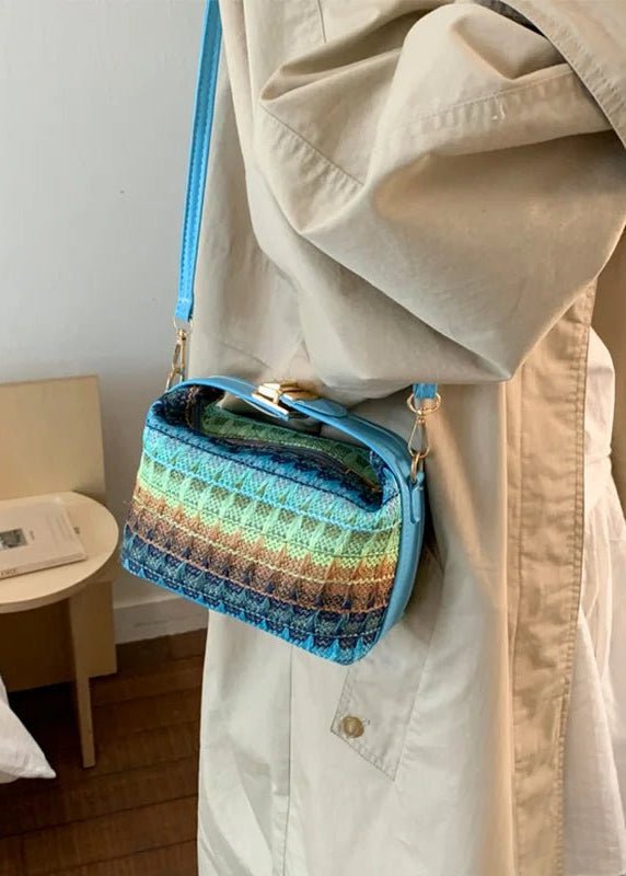 Borsa a tracolla in rafia intrecciata Raphaela