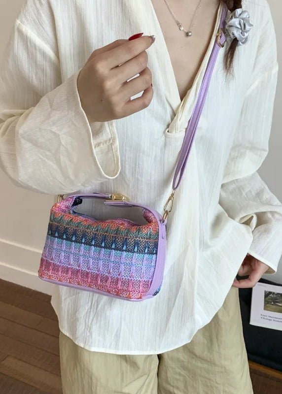 Borsa a tracolla in rafia intrecciata Raphaela