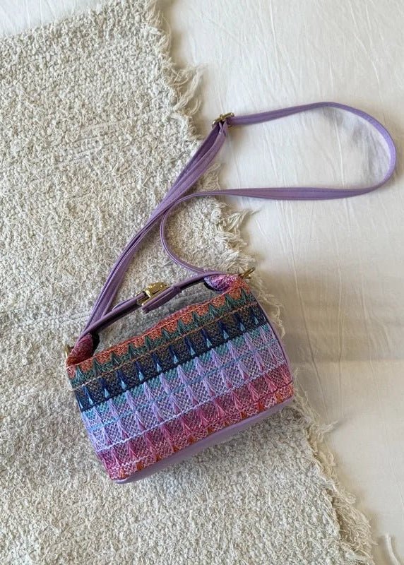 Borsa a tracolla in rafia intrecciata Raphaela