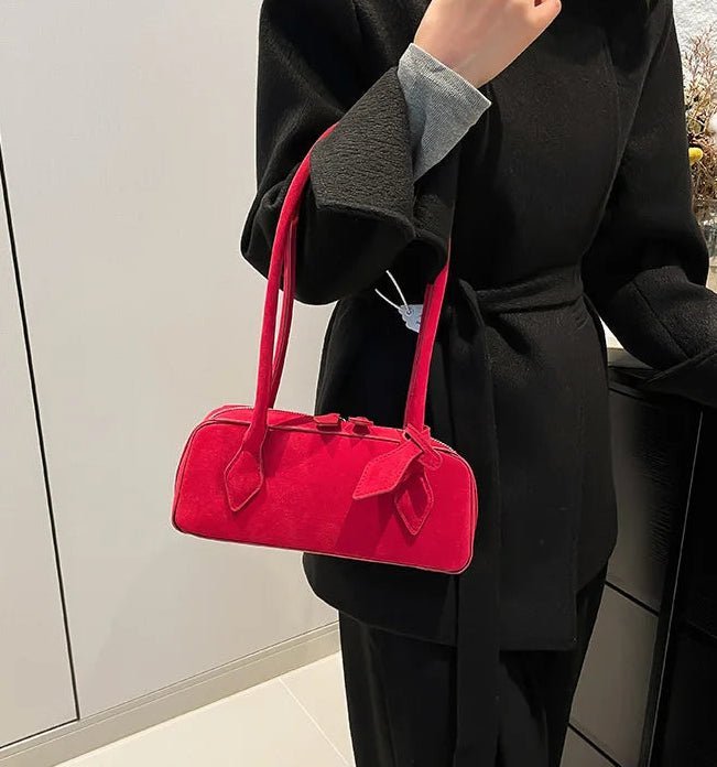 Borsa a spalla in camoscio Rebecca