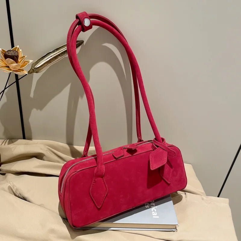 Borsa a spalla in camoscio Rebecca