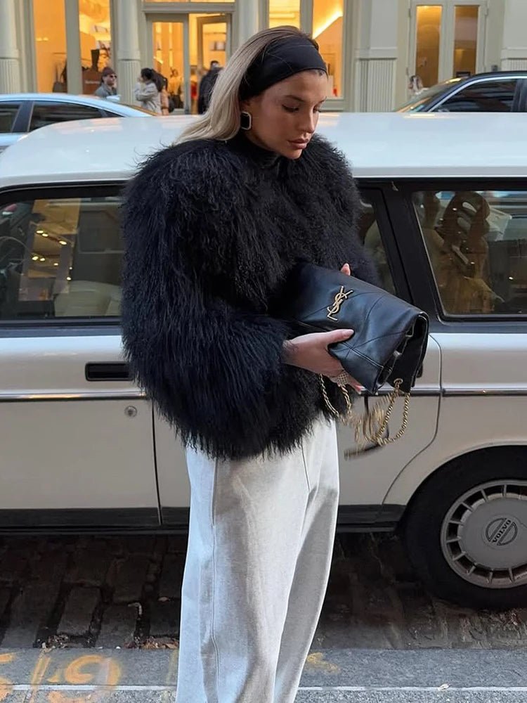 Cappotto corto in ecopelliccia Reese