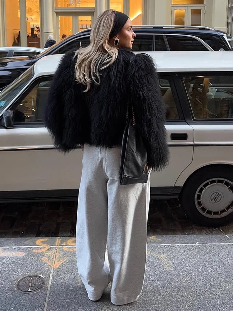 Cappotto corto in ecopelliccia Reese