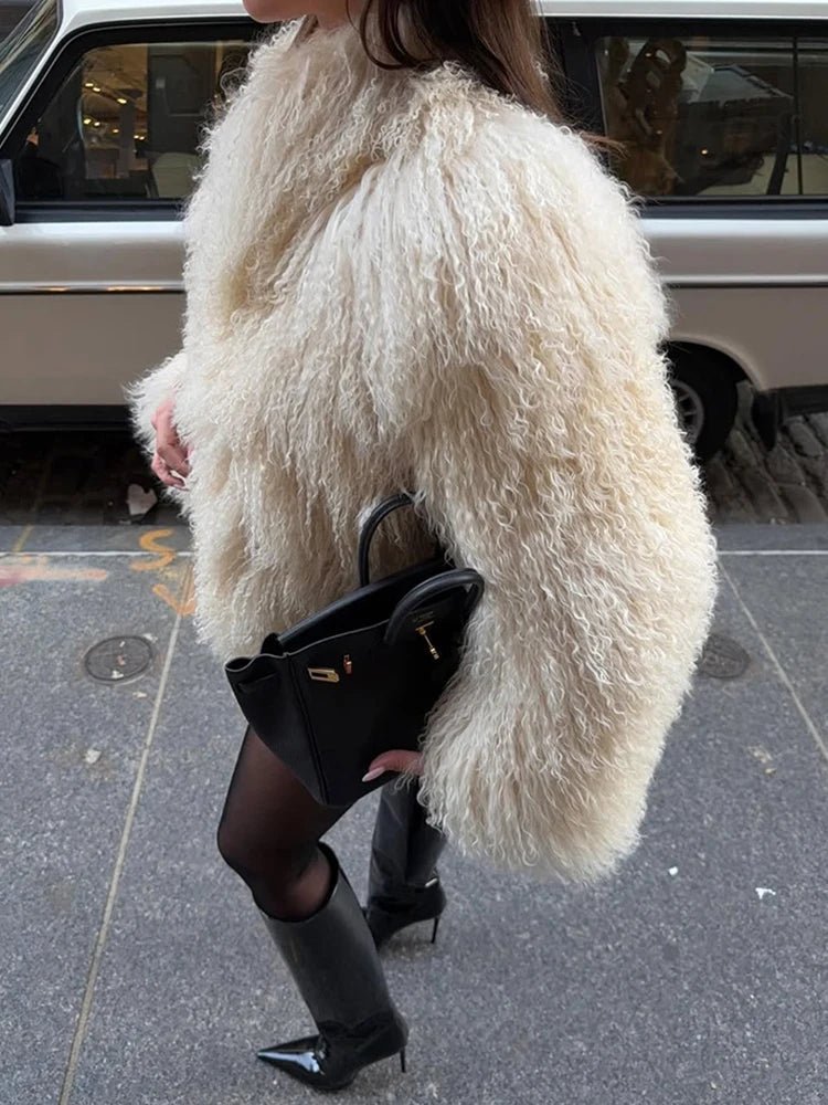 Cappotto corto in ecopelliccia Reese