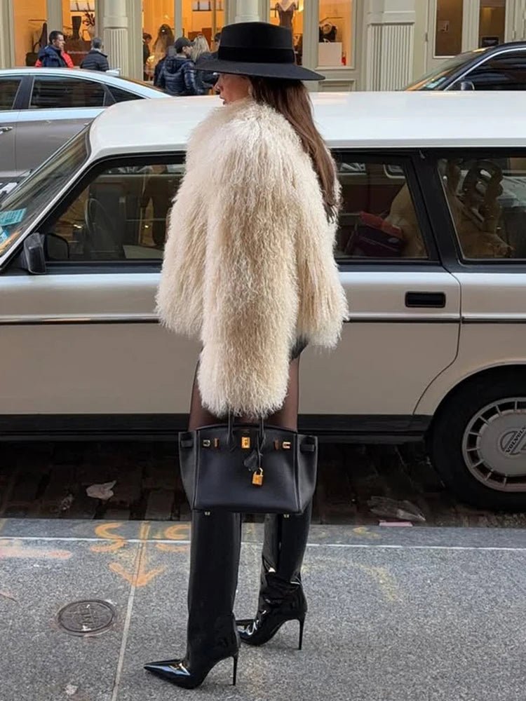 Cappotto corto in ecopelliccia Reese