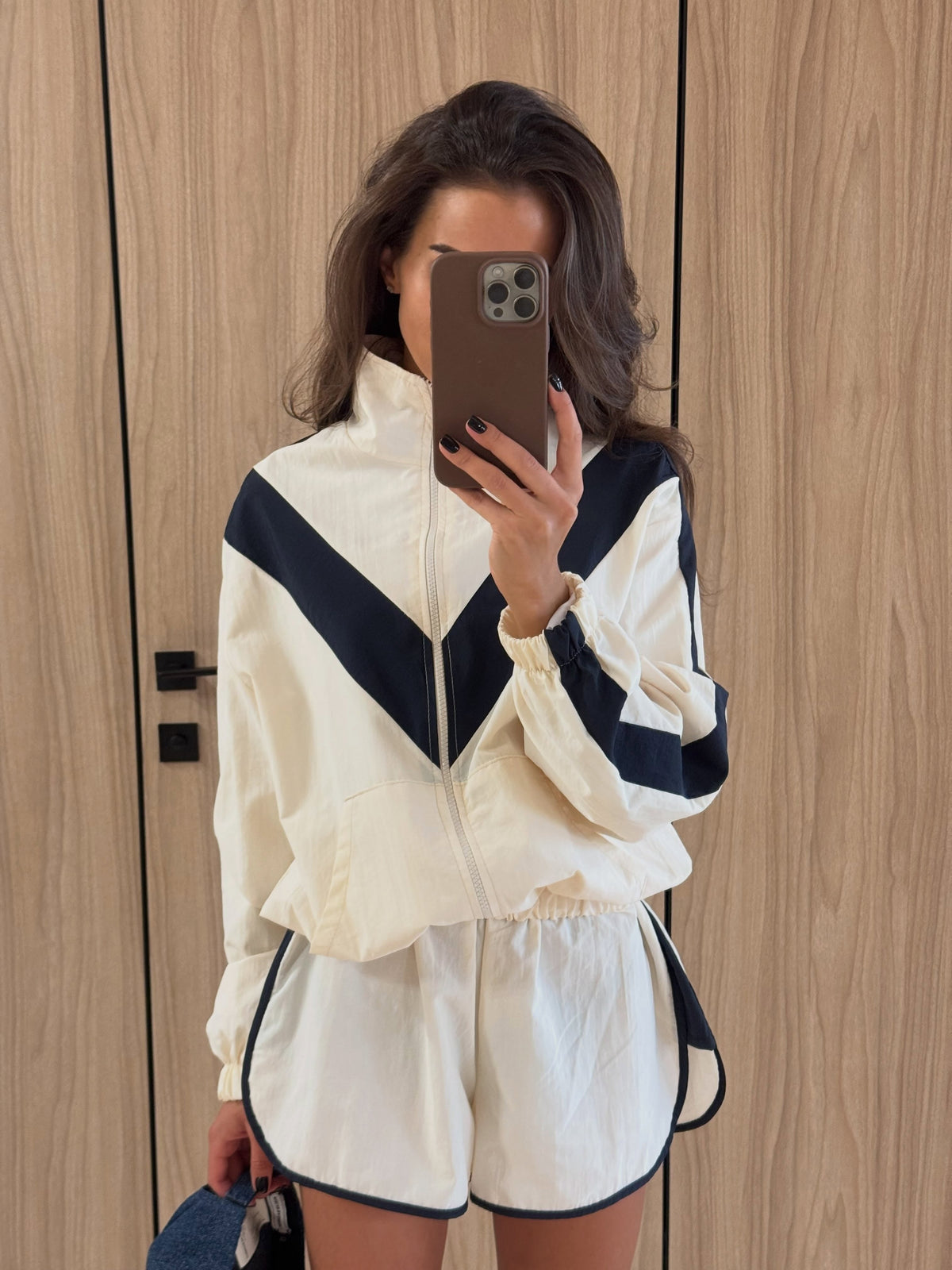 Giacca a vento Remi con motivo chevron