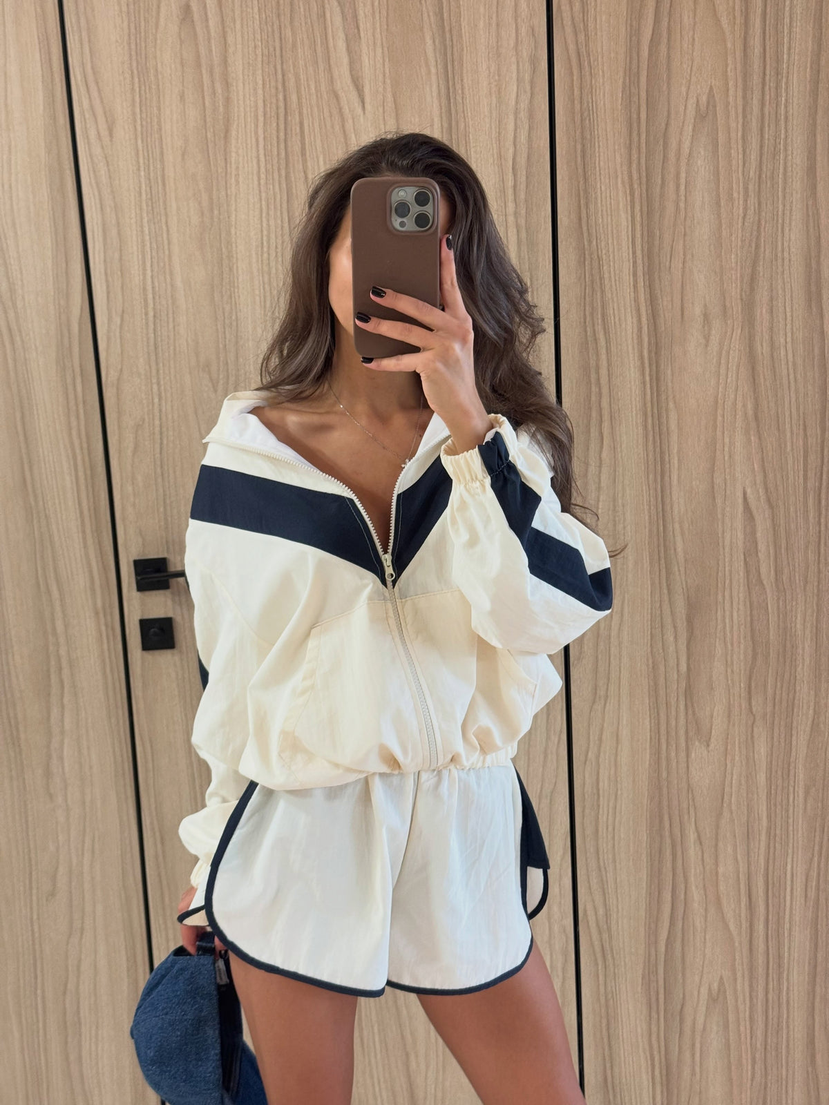 Giacca a vento Remi con motivo chevron