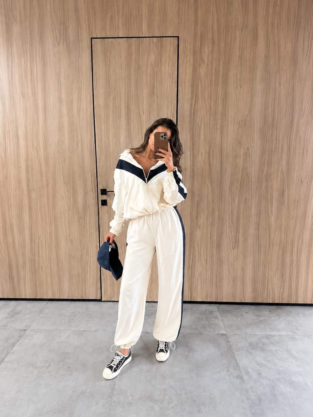 Giacca a vento Remi con motivo chevron