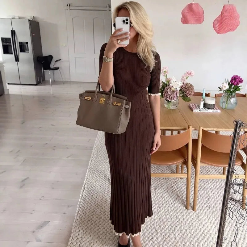 Abito midi in maglia a coste Eliane