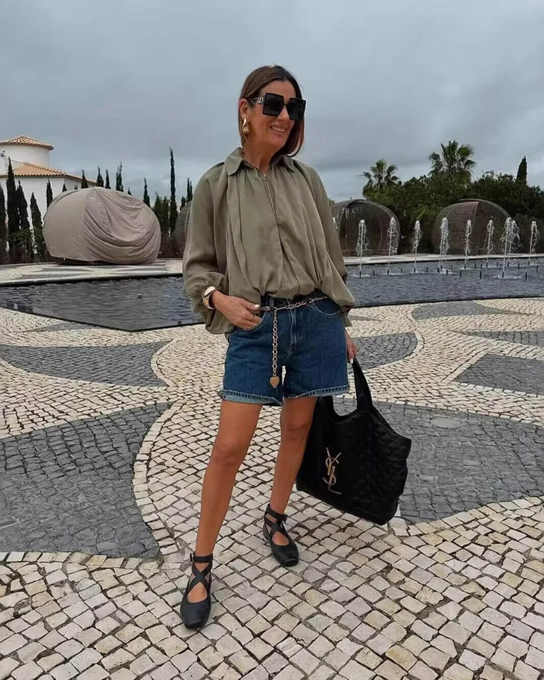 Giacca plissettata con zip Ritchel