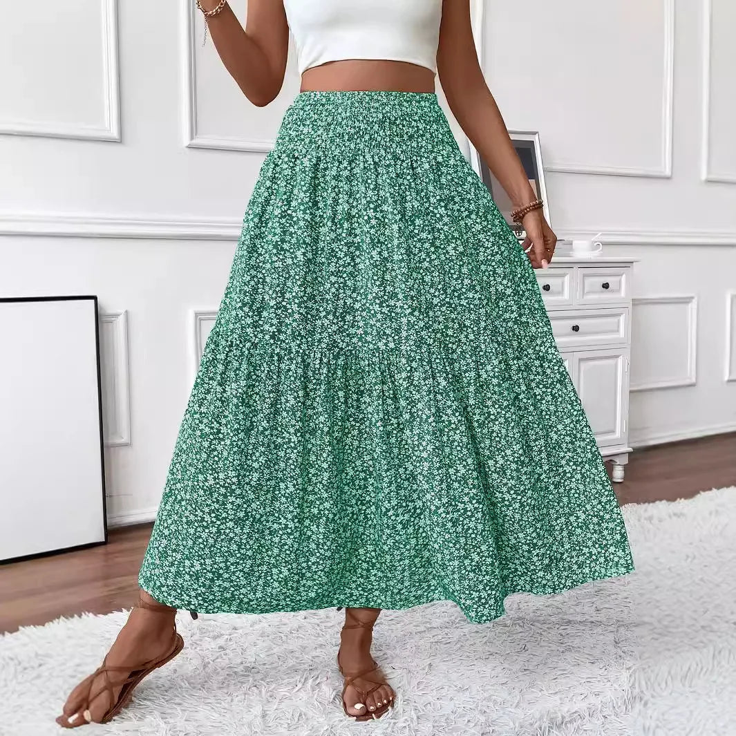 Gonna lunga Rivka in stile boho con stampa floreale