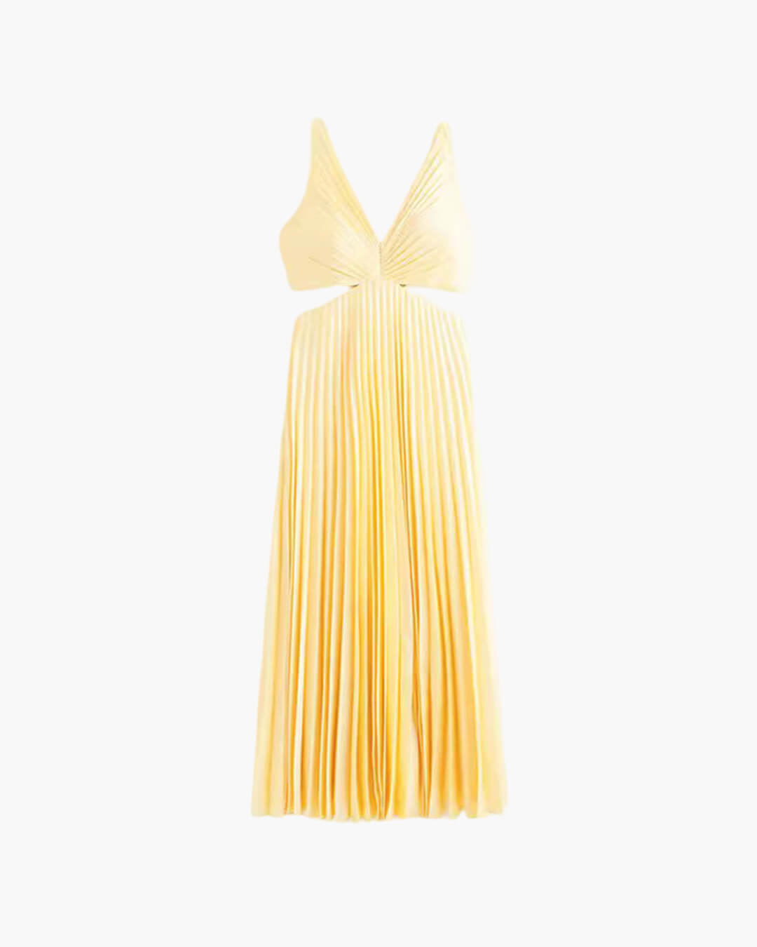 Abito lungo smanicato con cut-out e scollo a V Rona