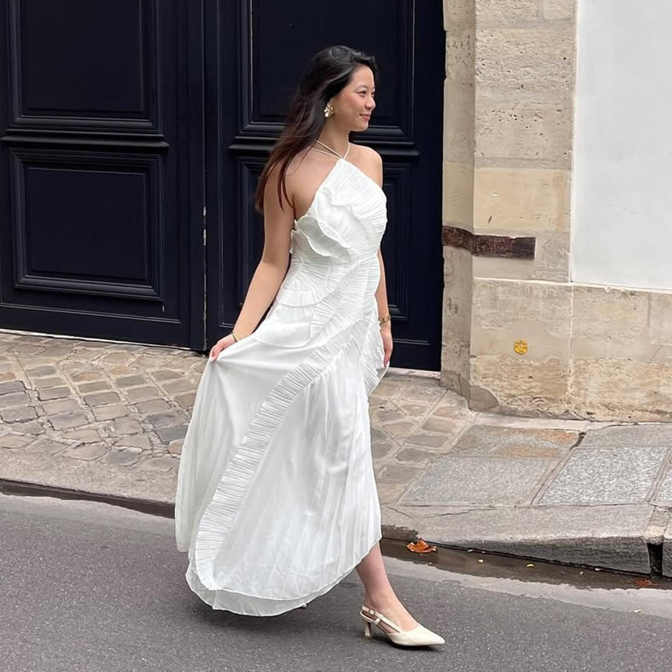 Abito in tulle con volant Ruffa