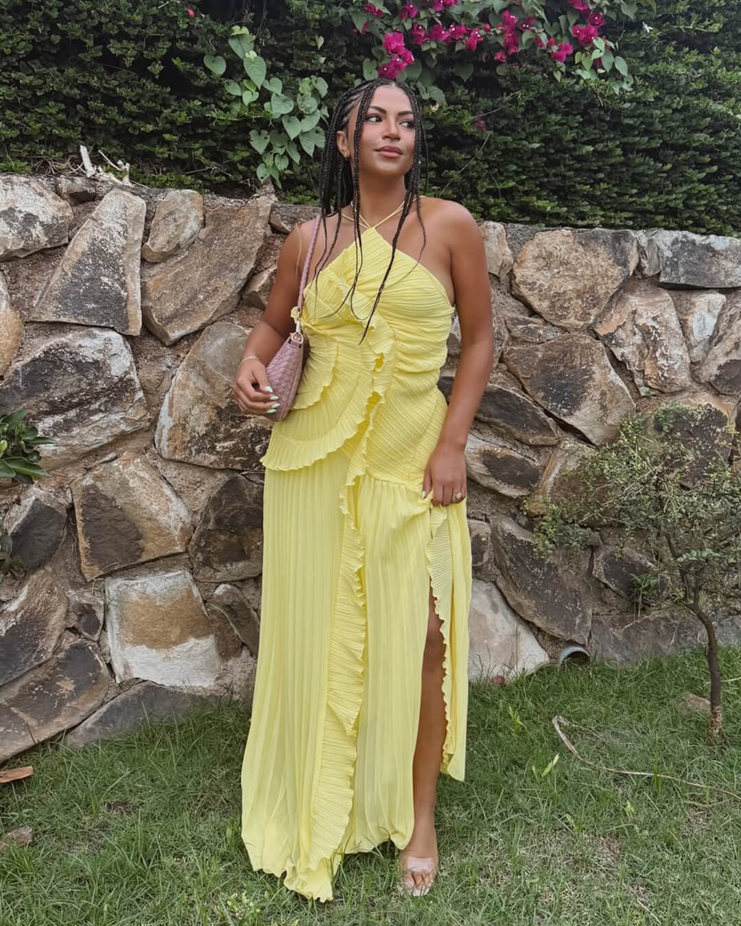 Abito in tulle con volant Ruffa