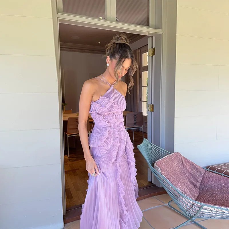 Abito in tulle con volant Ruffa