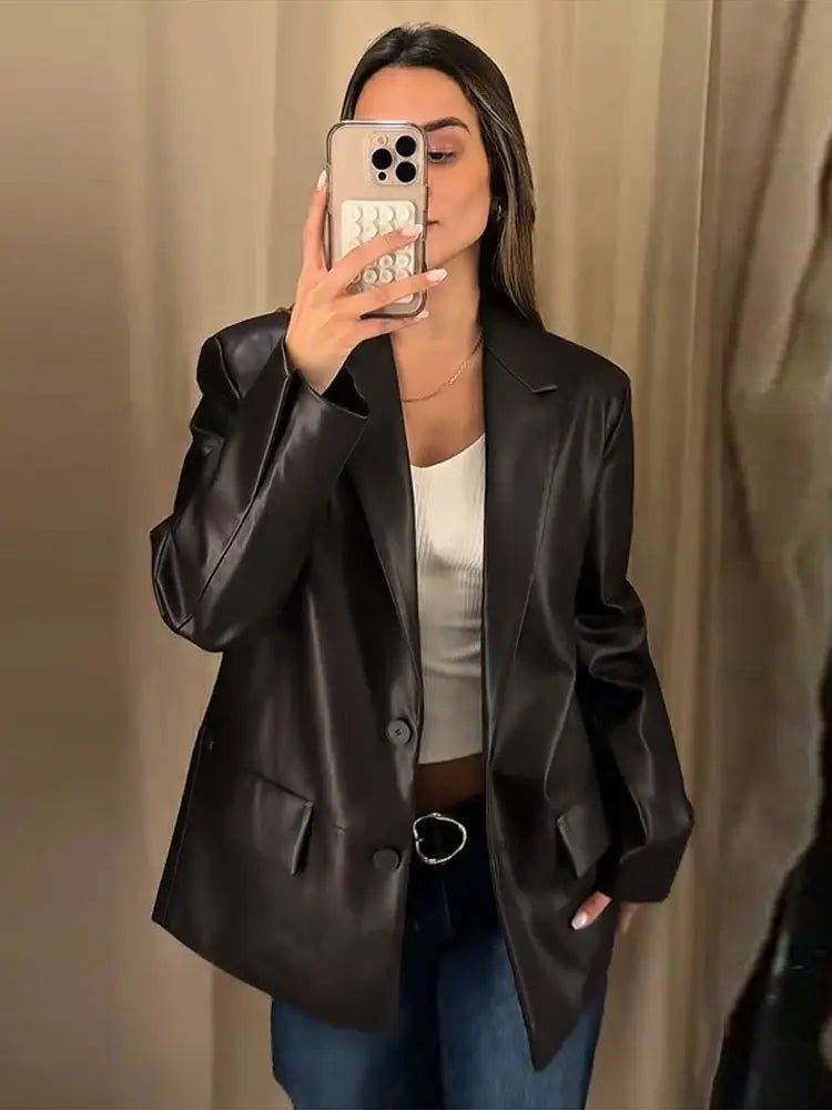 Blazer in pelle vegana Ryza