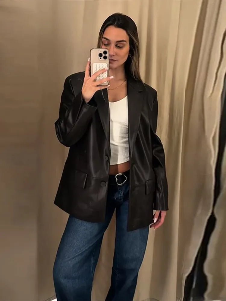 Blazer in pelle vegana Ryza