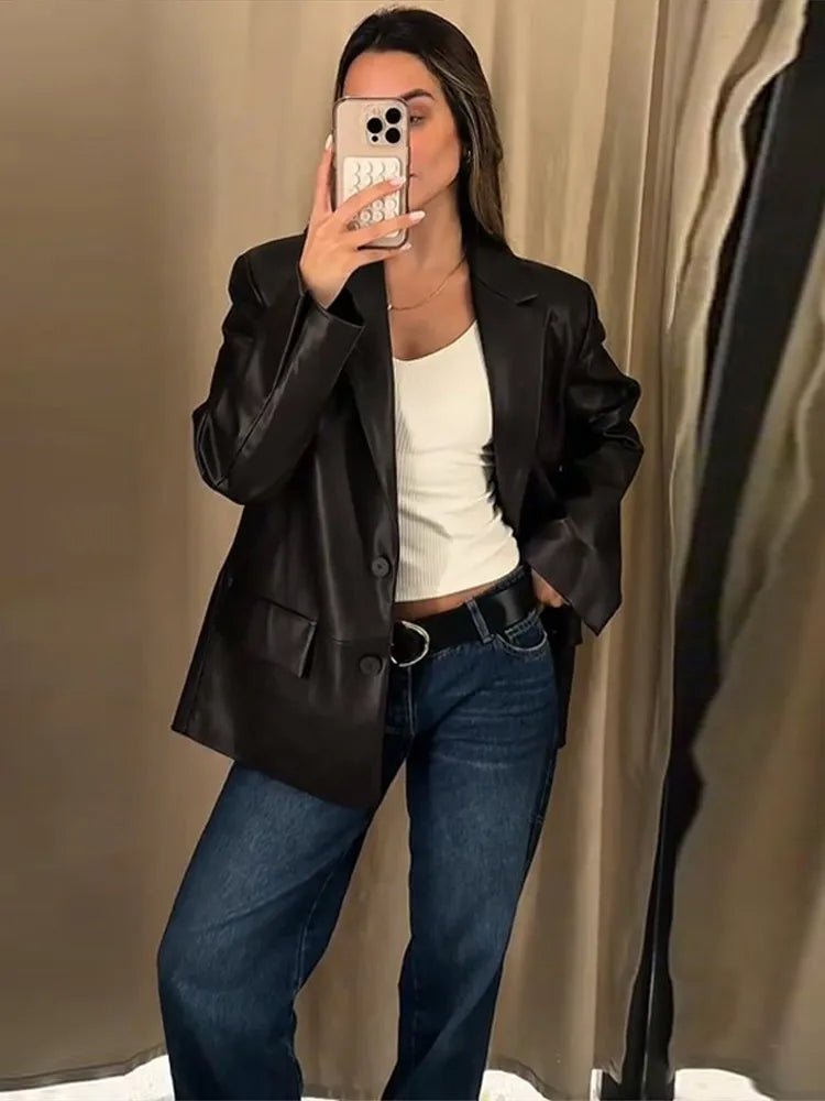Blazer in pelle vegana Ryza