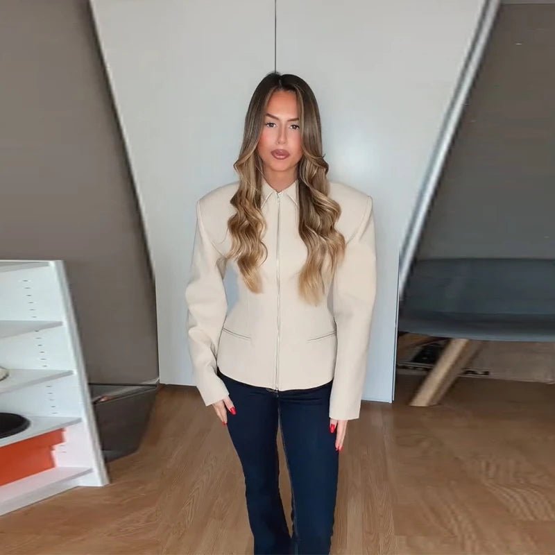 Giacca aderente con cerniera Sabine