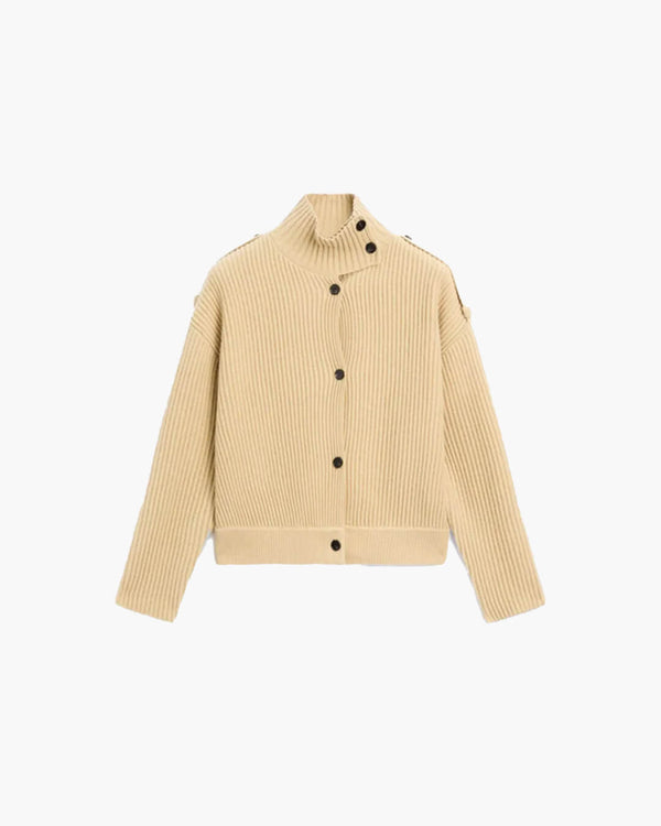 Sandra Cardigan in maglia con collo rialzato
