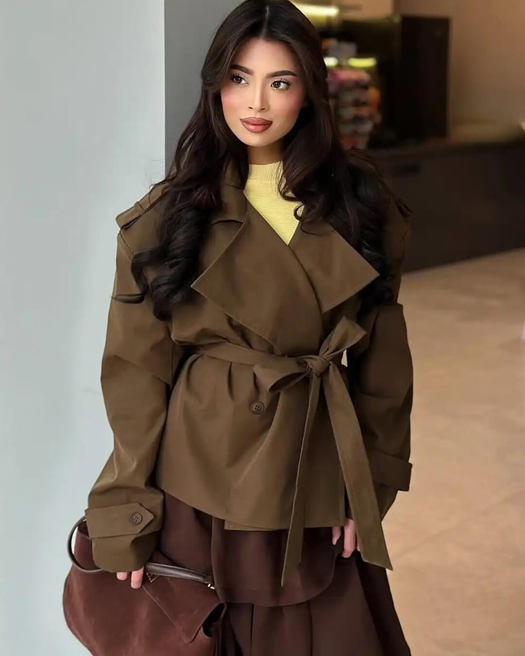 Trench corto con lacci Sandy