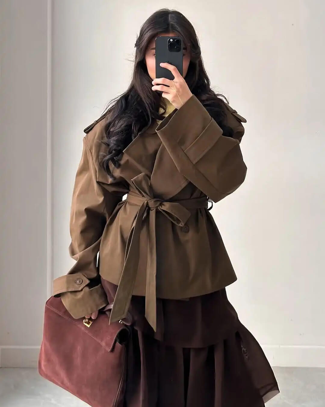 Trench corto con lacci Sandy