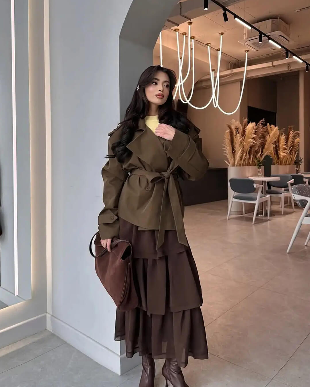 Trench corto con lacci Sandy