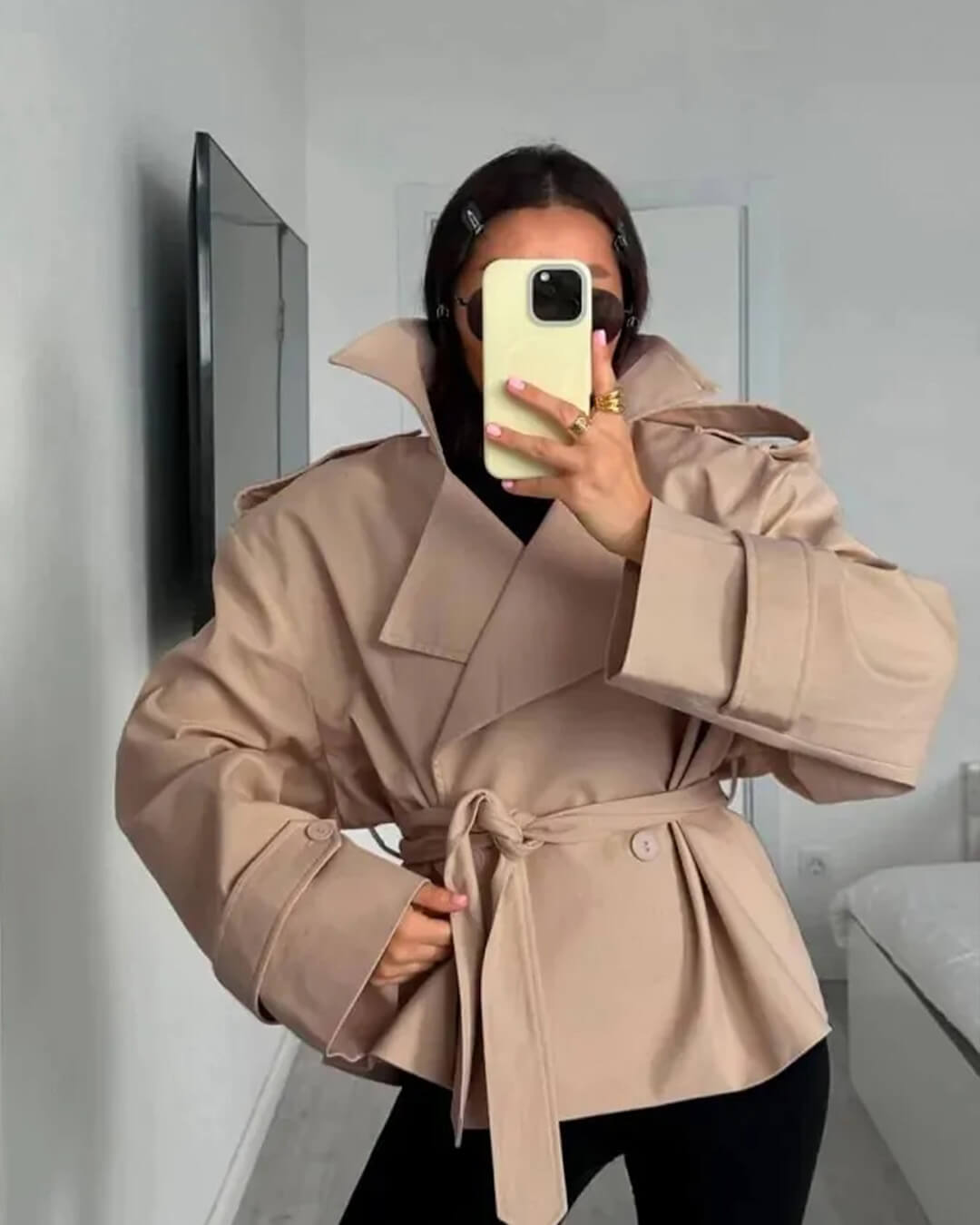 Trench corto con lacci Sandy