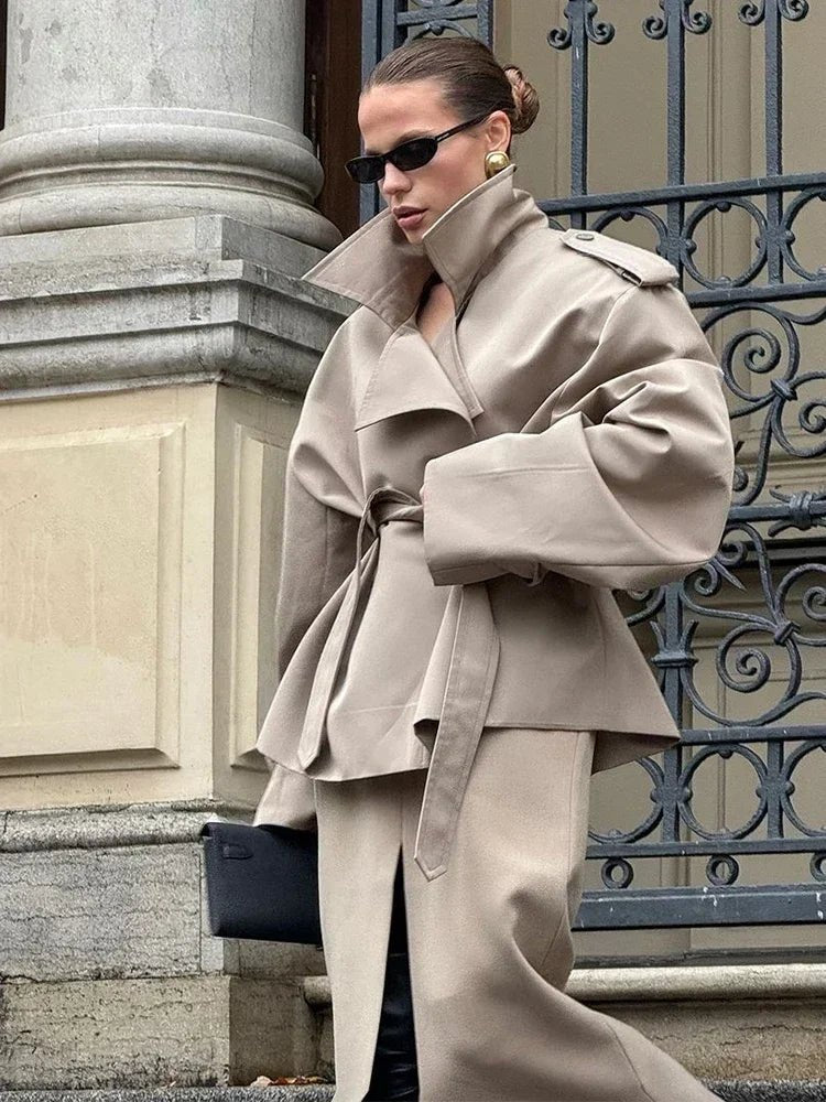 Trench corto con lacci Sandy