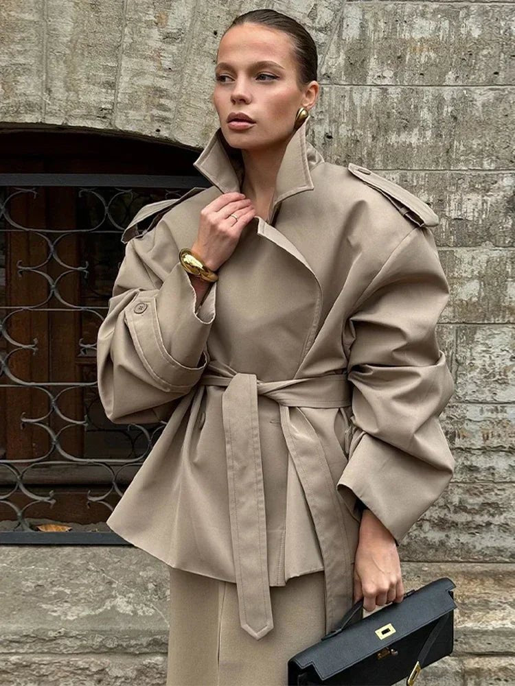 Trench corto con lacci Sandy