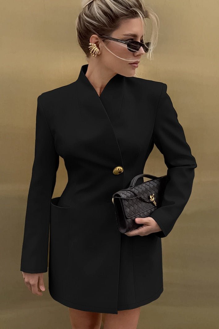 Beatrice Fitted Waist V-Neck Blazer