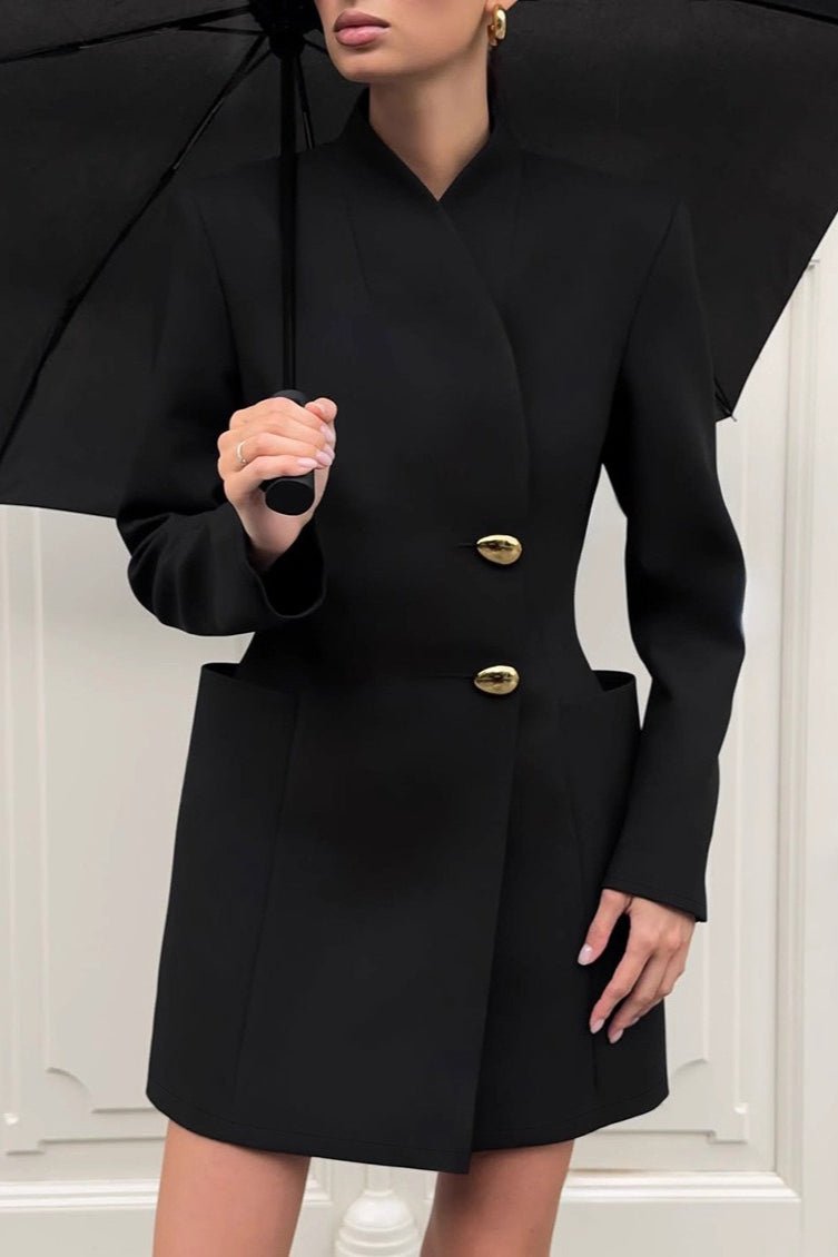 Beatrice Fitted Waist V-Neck Blazer