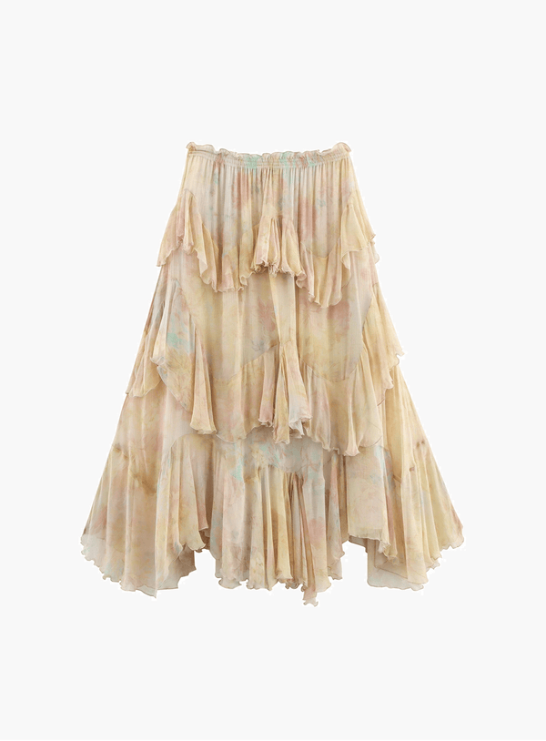 Gonna lunga Serena in stile boho a balze
