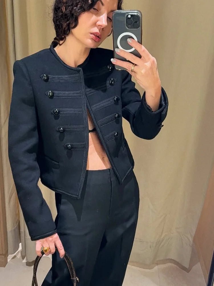 Giacca nera stile napoleonico Sheila