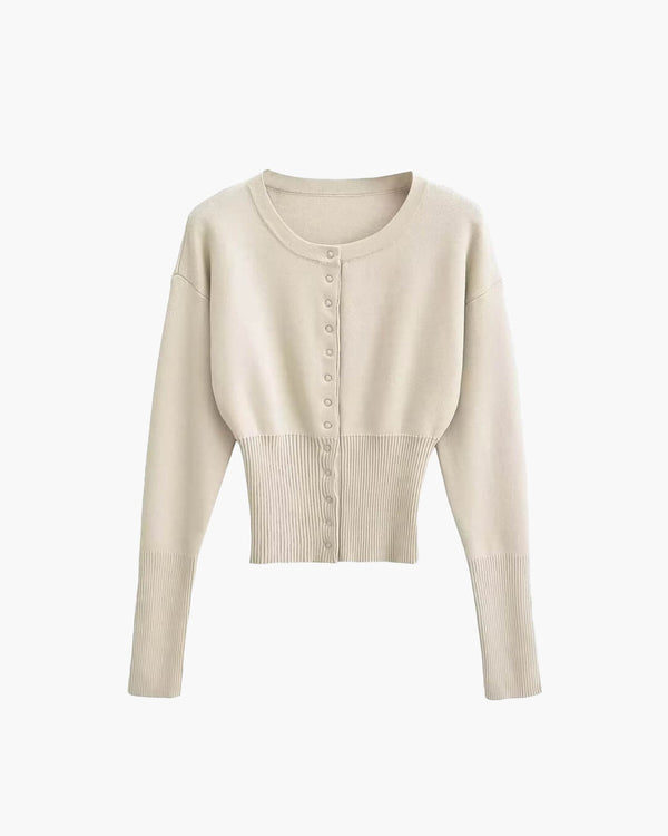 Cardigan Shelly in maglia con bottoni a pressione