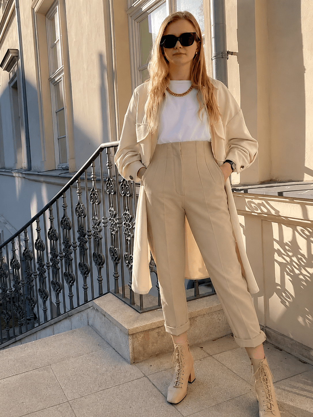 Pantaloni a sigaretta Sofia a vita alta