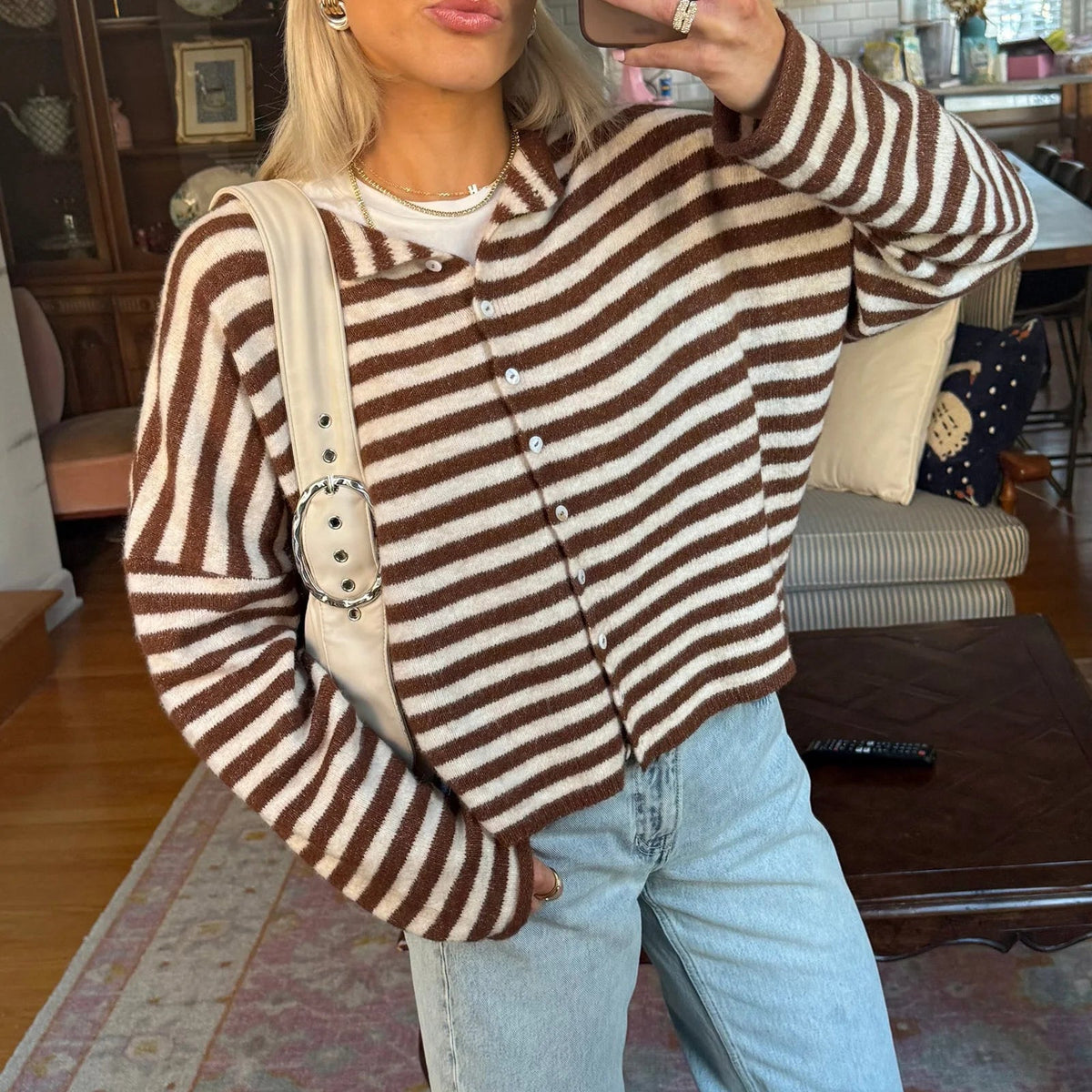 Cardigan a righe Sofia