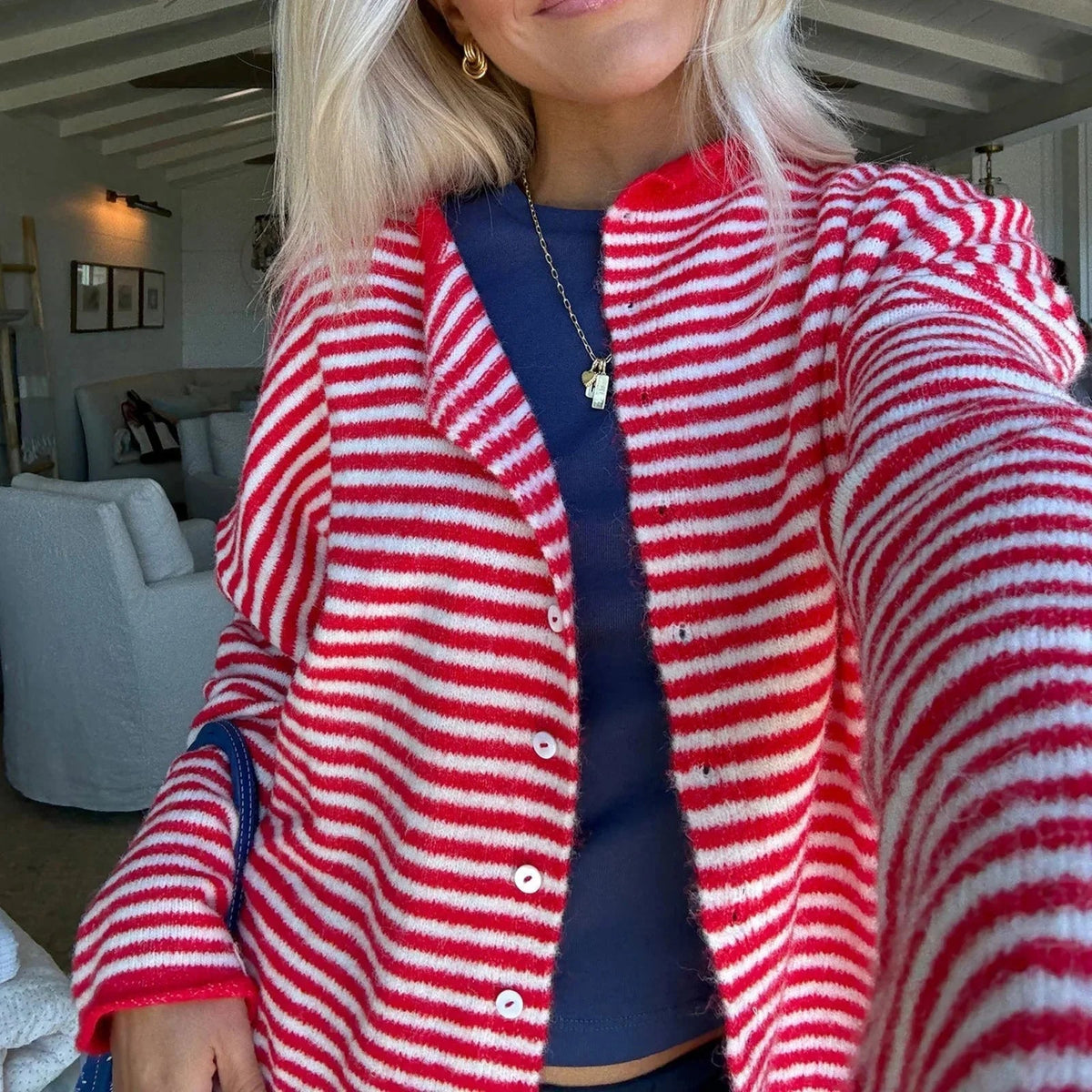 Cardigan a righe Sofia