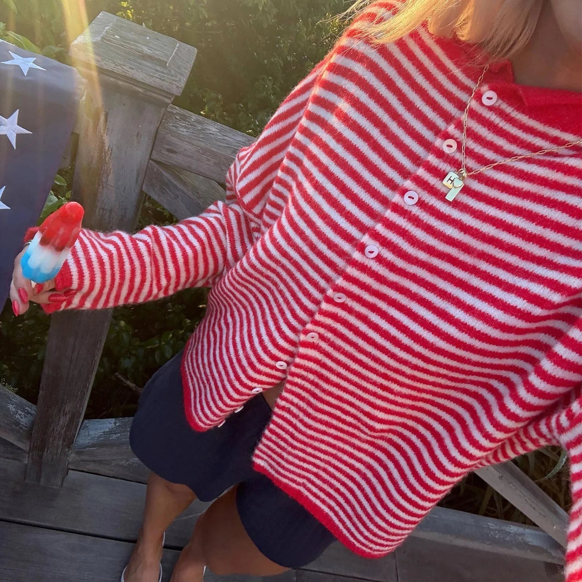 Cardigan a righe Sofia