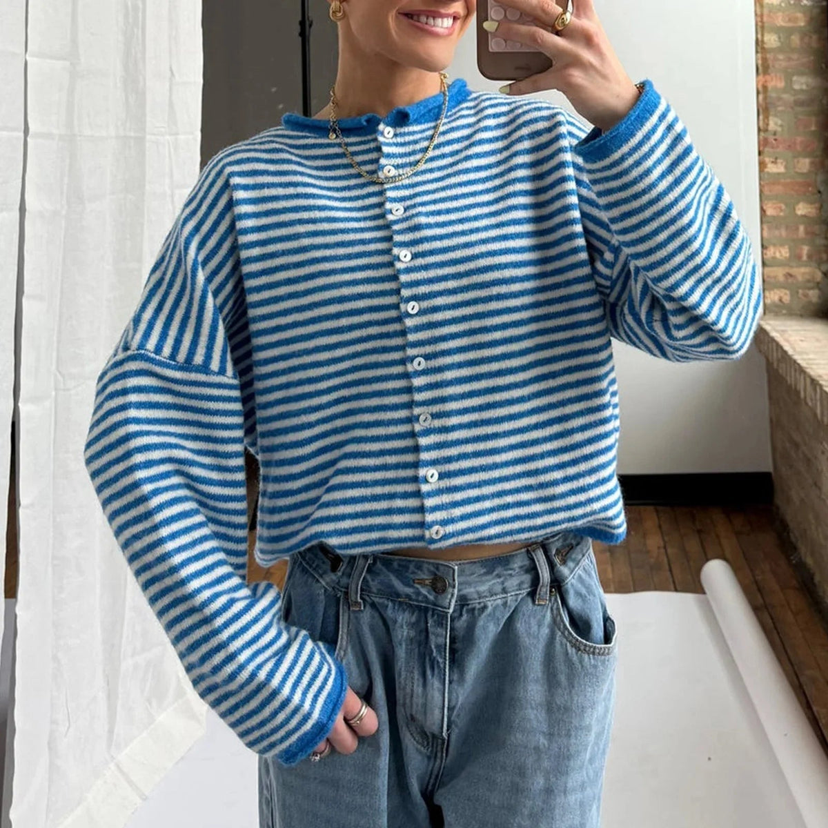 Cardigan a righe Sofia