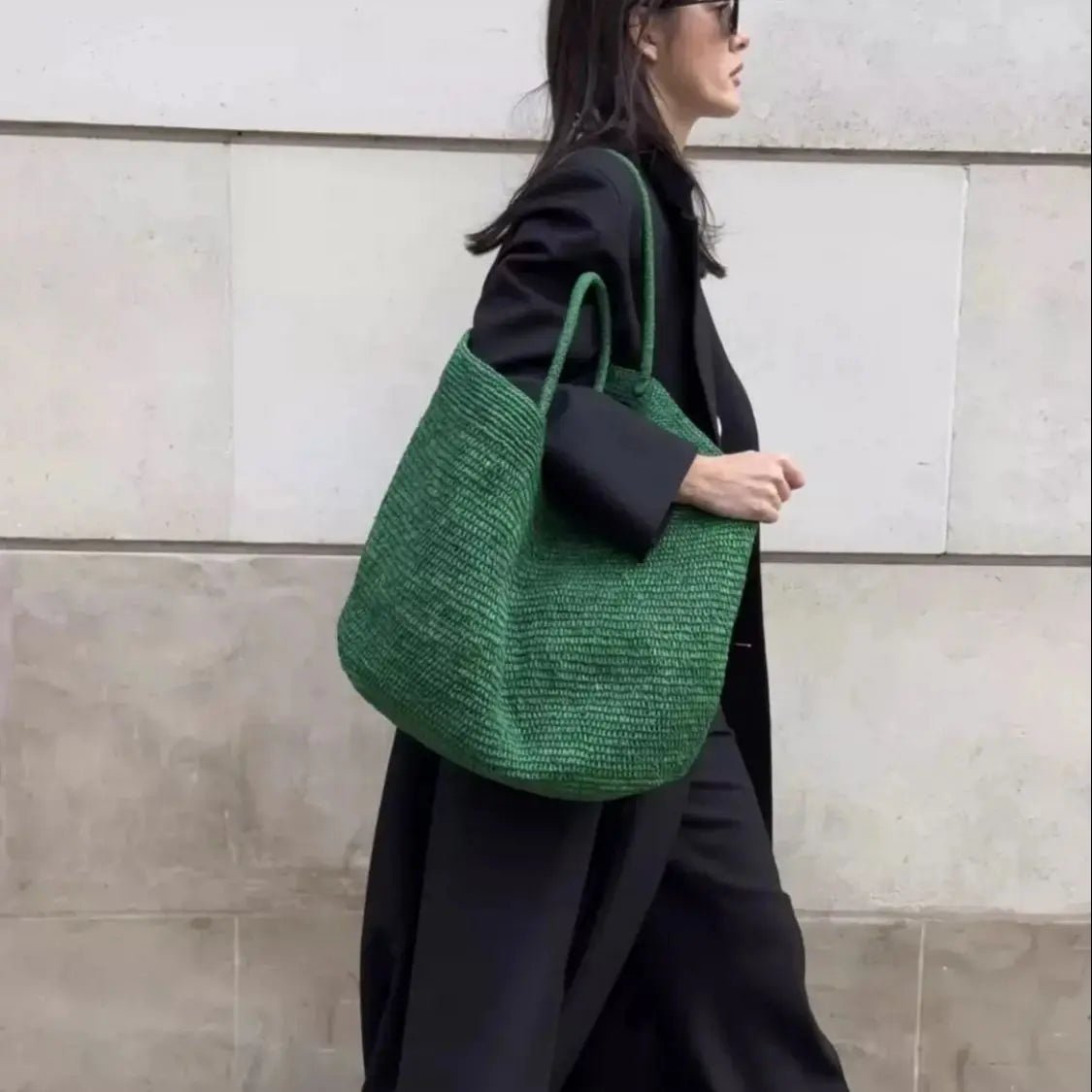 Borsa tote Sophia in rattan intrecciato a mano