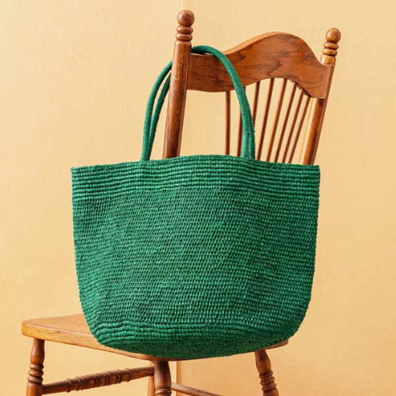 Borsa tote Sophia in rattan intrecciato a mano