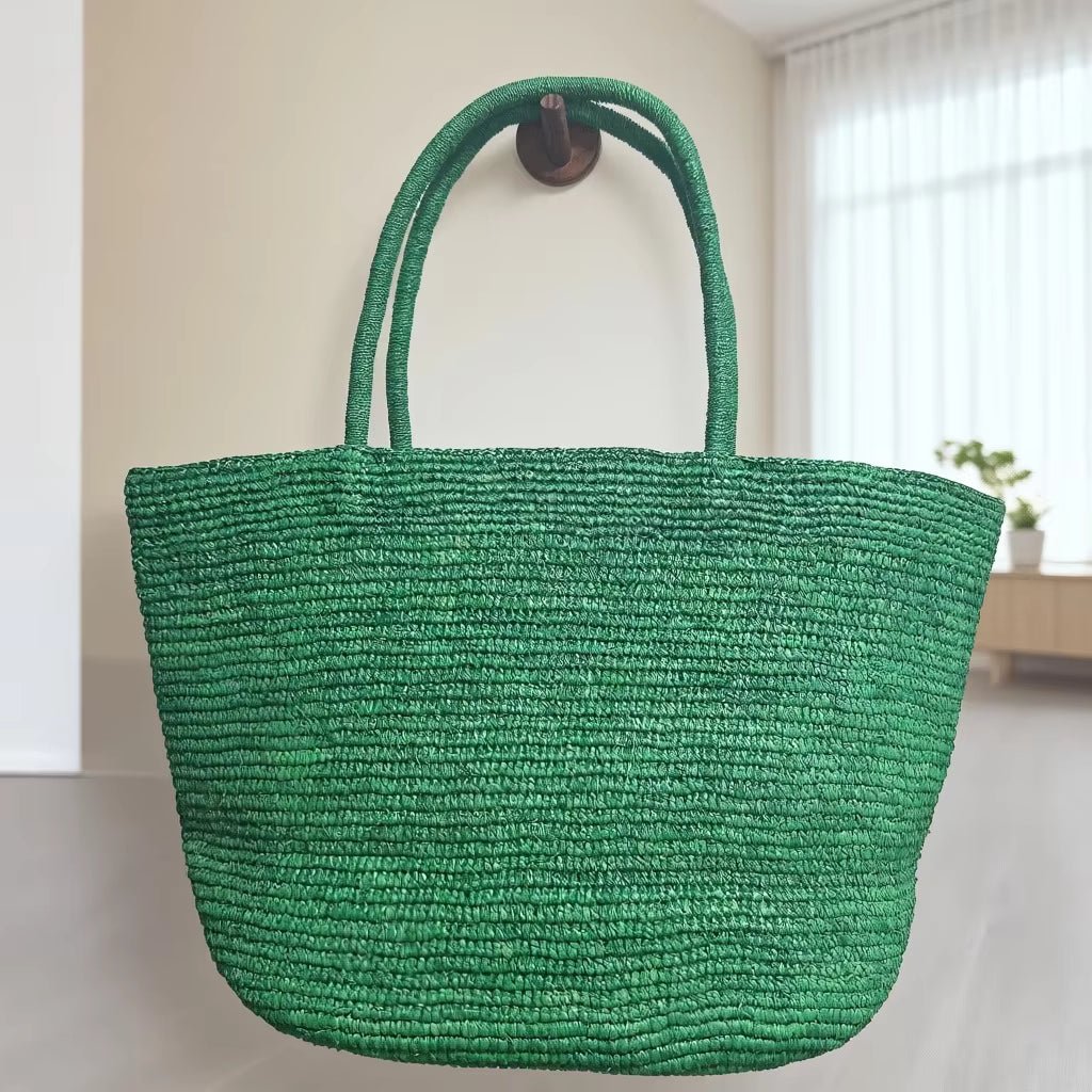 Borsa tote Sophia in rattan intrecciato a mano
