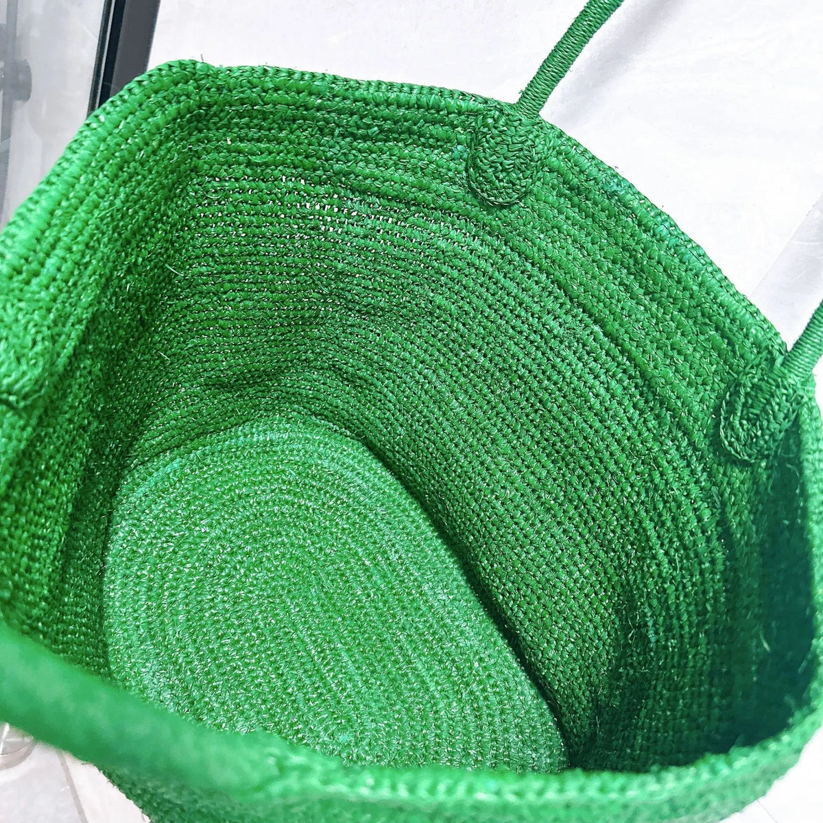 Borsa tote Sophia in rattan intrecciato a mano