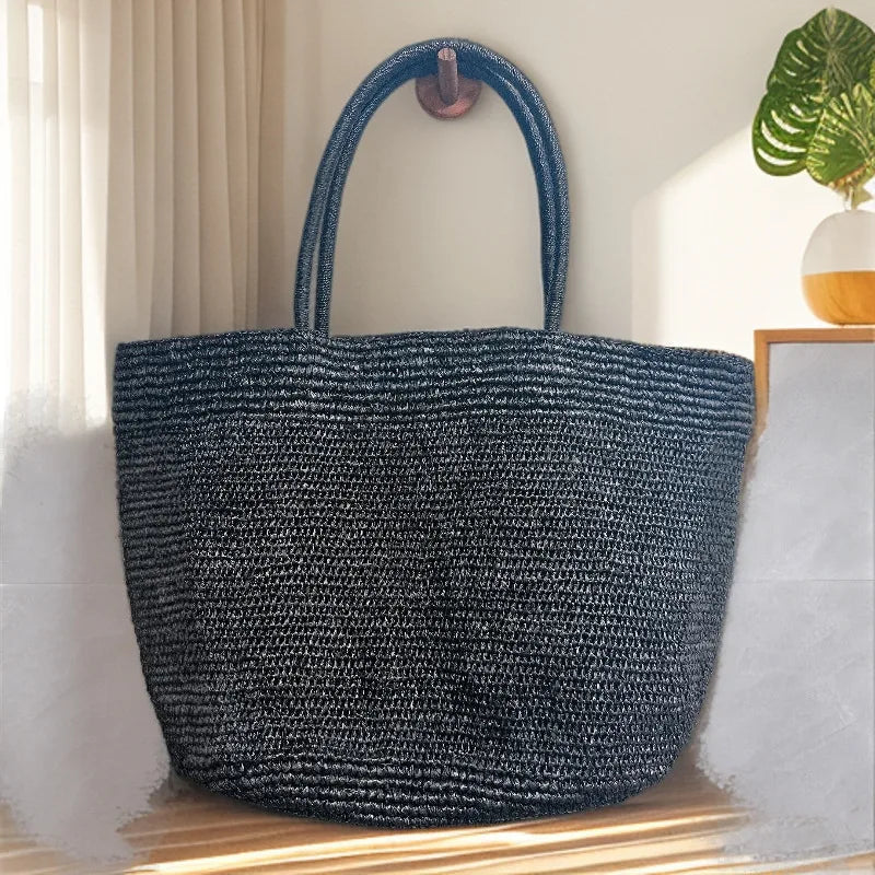 Borsa tote Sophia in rattan intrecciato a mano