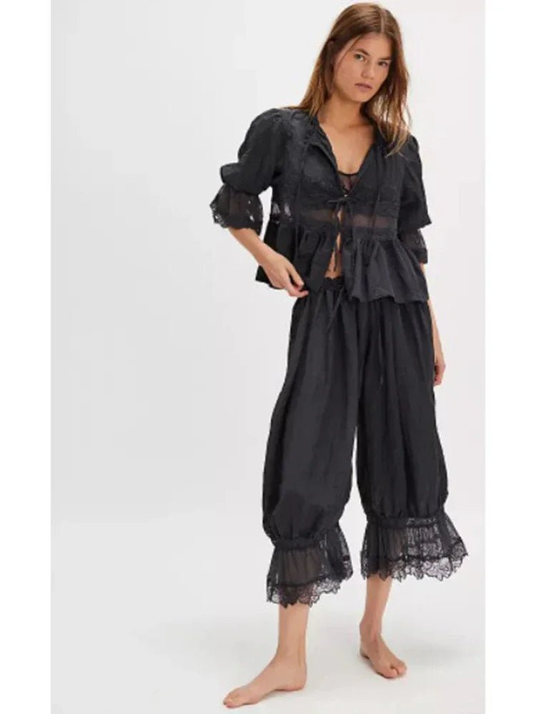 Tailleur in pizzo a lanterna Sophia