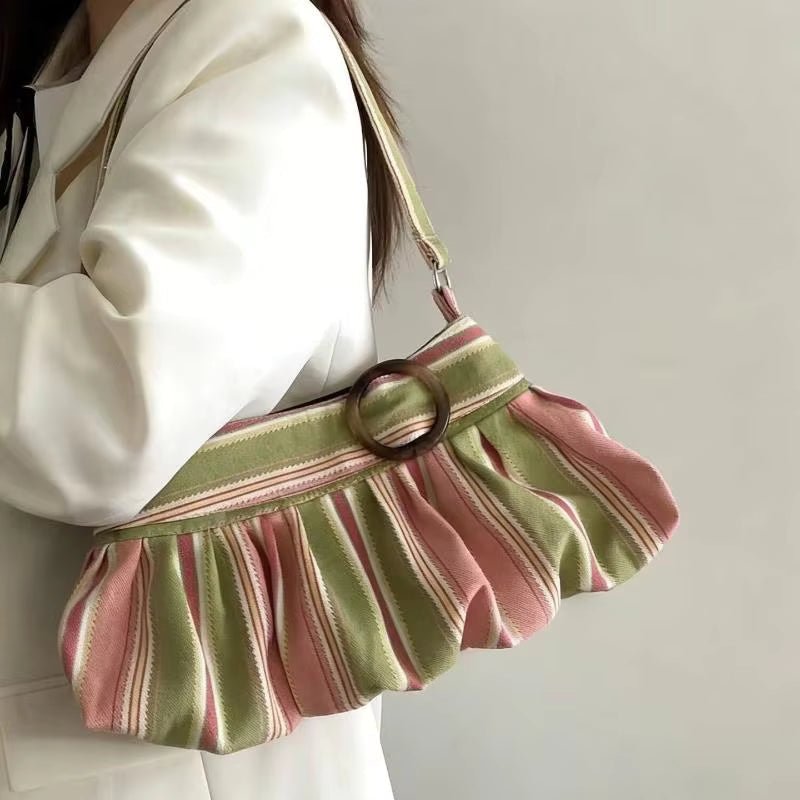 Borsa a spalla a righe Sophia