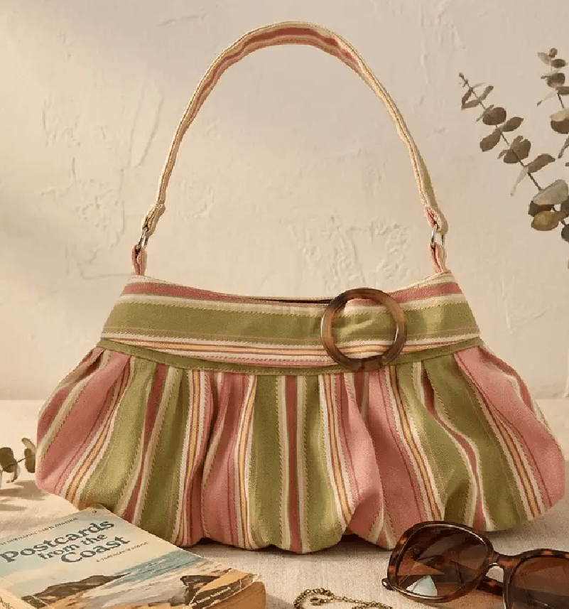 Borsa a spalla a righe Sophia