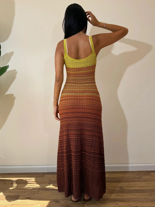 Vestito lungo in maglia Sunset Sophia